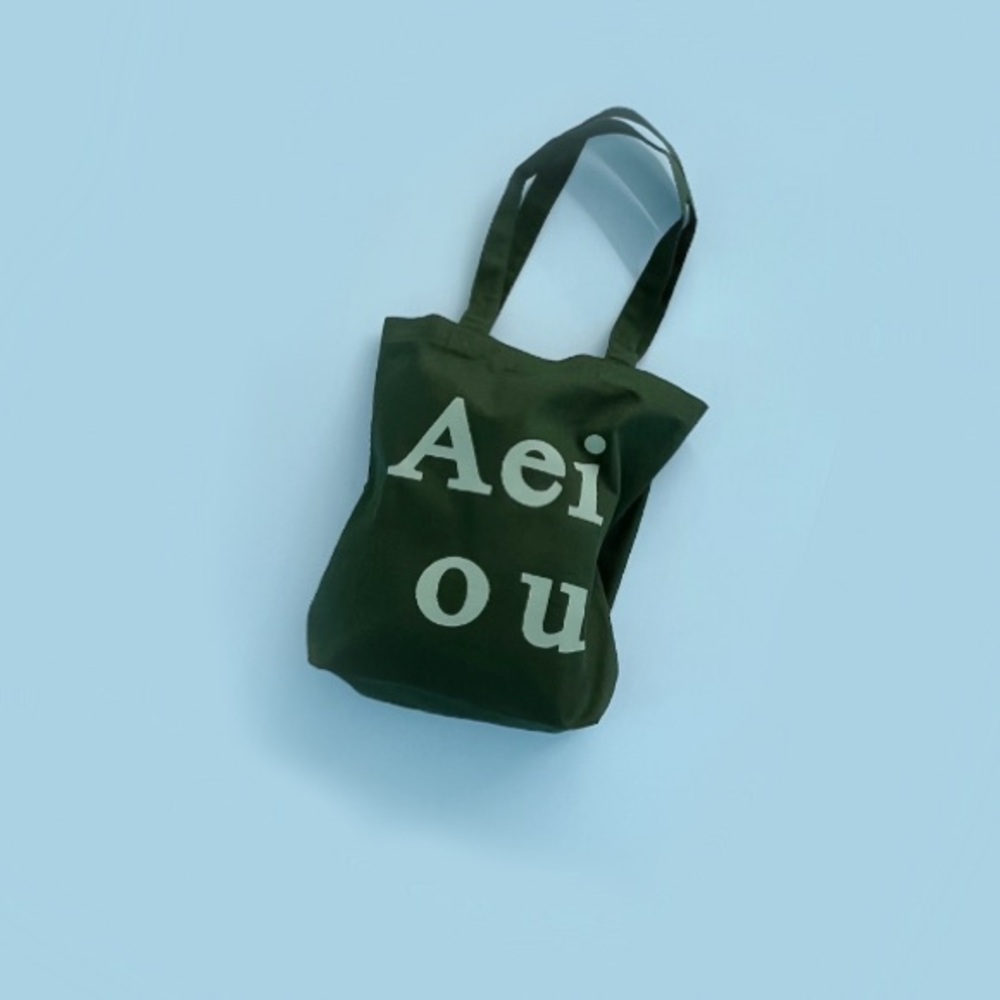 Aeiou Logo Tote Bag (Cotton 100%) Jungle